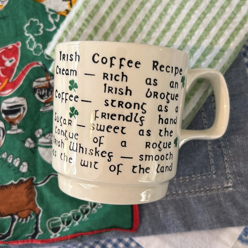Irish Coffee Recipe Mug Vintage Ireland Mid Century Republic